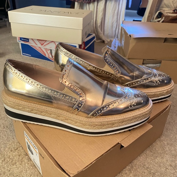 ZARA -SLIPPER PLATFORM / GOLD COLOR